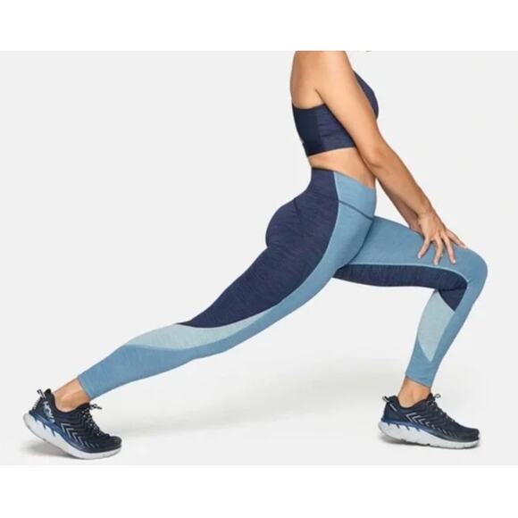 Outdoor Voices Techsweat Zoom Leggings Colorblock Blue Womens Small Active Gym - Picture 3 of 7